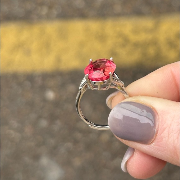 Certified Gemstone 8.85CT Natural Orange Spinel in 925 Sterling Silver Ring Sz 7 - Picture 2 of 11